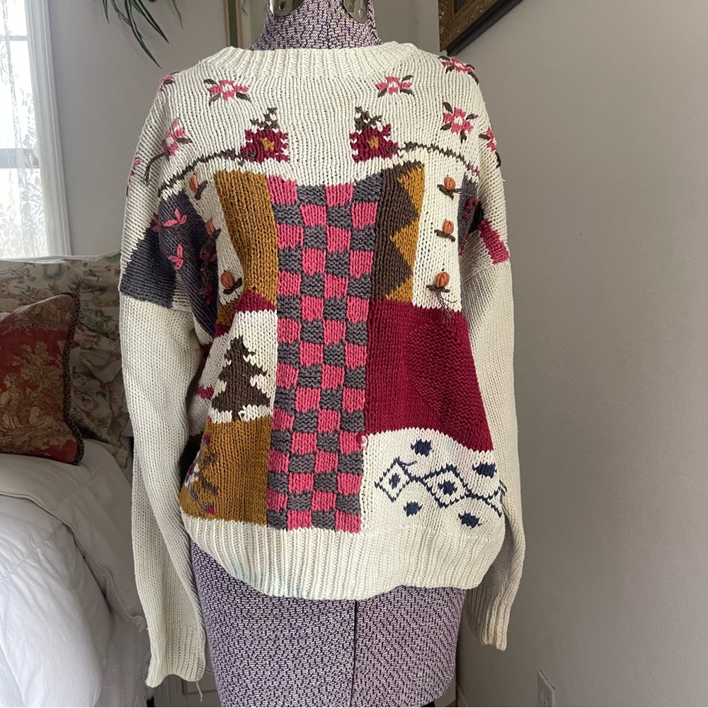 Vintage cream knit sweater